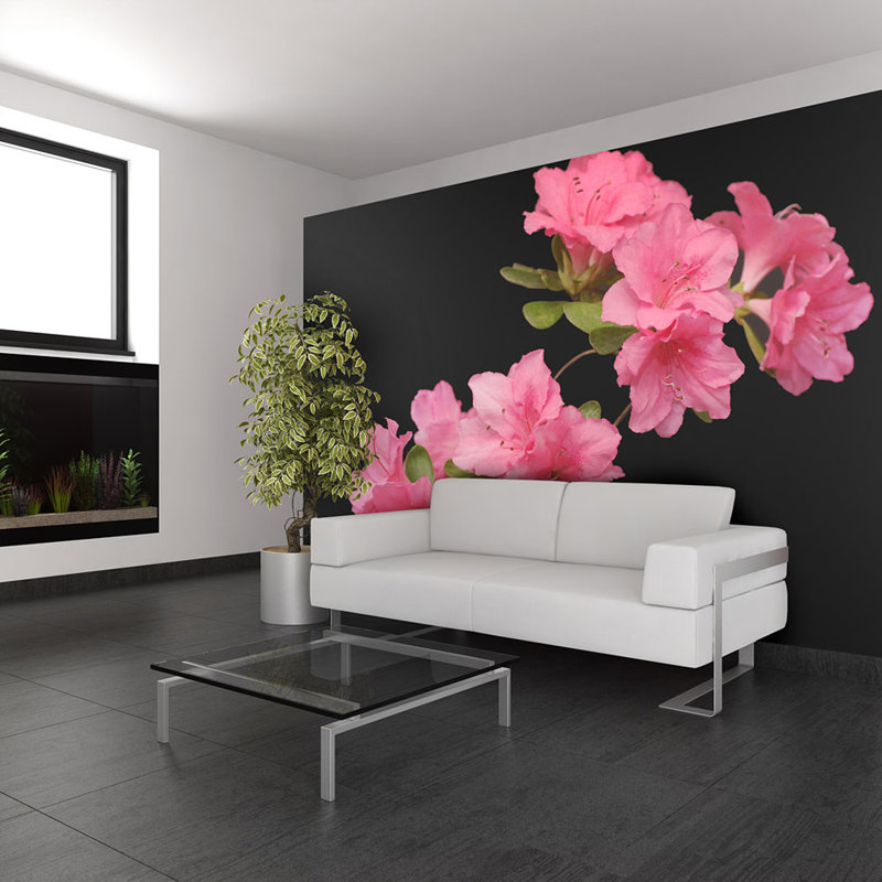 Azalea in Black 2.7m x 350cm Wallpaper, 193 cm x 250 cm
