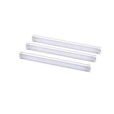BLACK+DECKER Works with Alexa Smart Under Cabinet Lighting Kit, Adjustable LEDs, Three 9" Bars White