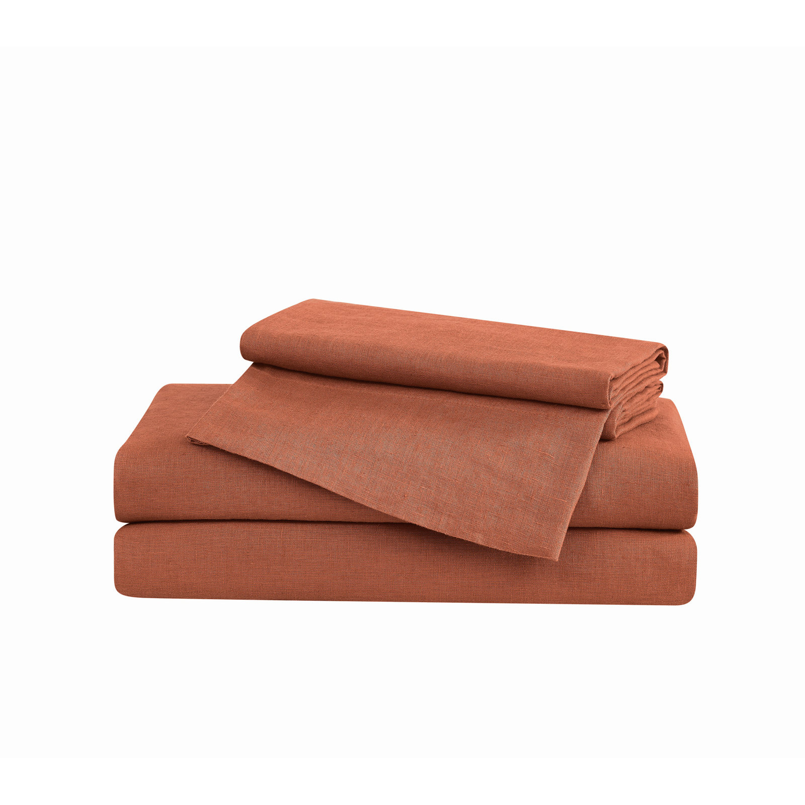 Nena Linen Sheet Set, Cal. King, Moss Green