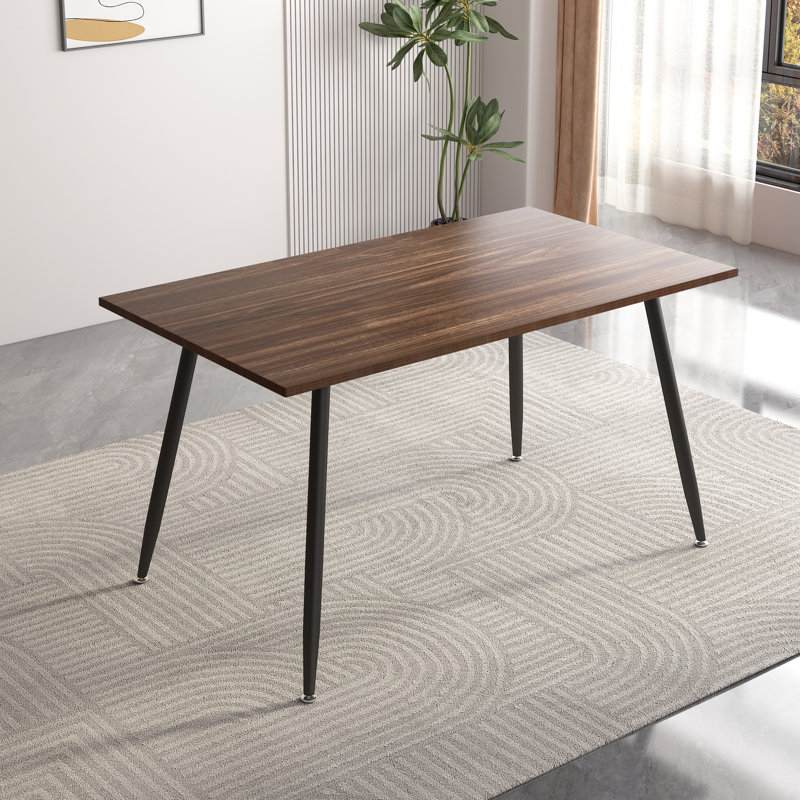 Meilani 4 - Person Four Leg Dining Set, Blue, Dark Wooden