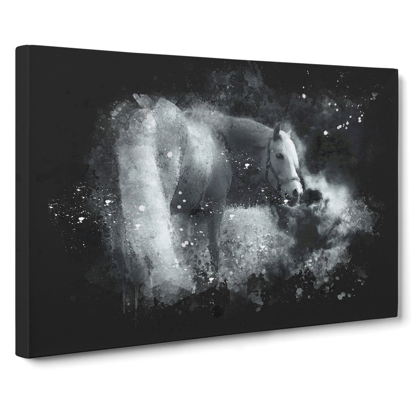Lone Horse - Wrapped Canvas Graphic Art, 60cm H x 91cm W x 3cm D