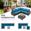 Canapé d'extérieur en osier de 85 po avec coussins Sunbrella® Durinick-285350603-285350615