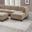 Canapé modulaire en tissu d'ameublement en chenille Camel