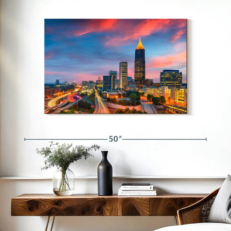 Horizon de Sireci, radiant d'Atlanta, H 26 po x l 39 po