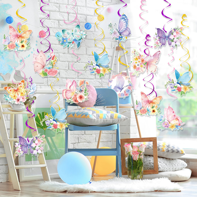 Tourbillons de papillons suspendus - 54 pièces