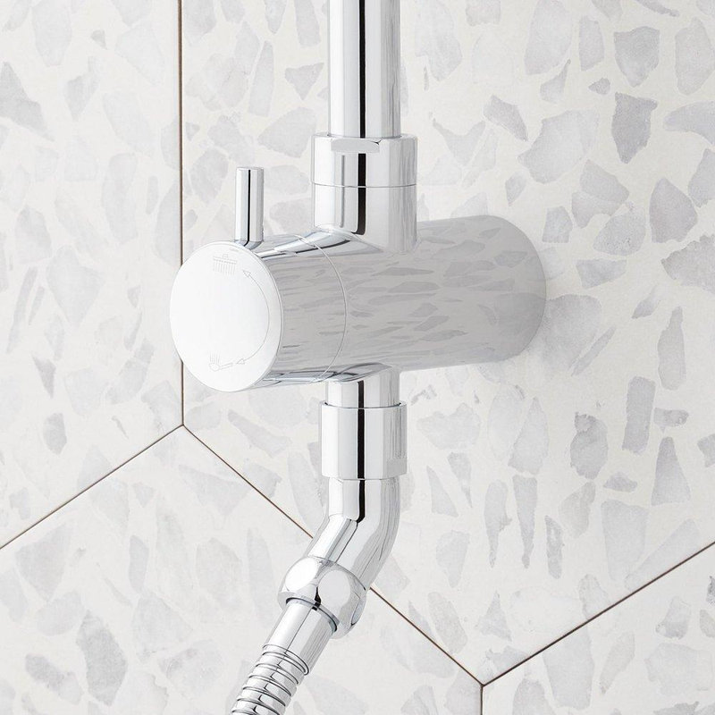 Ensemble de douche à tuyau exposé Retrofit, Chrome chrome