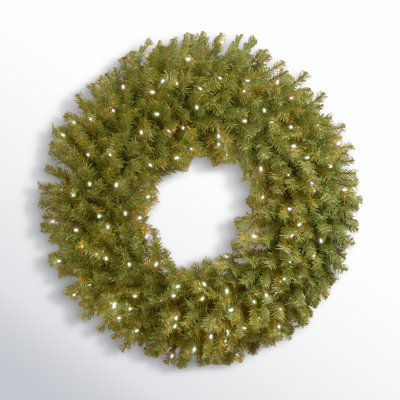 Couronne de sapin avec lumières Norwood