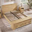 Farmhouse Queen Bed With 64" Tall Storage Headboard With 4 Drawers And Storage Bench，rustic Wood Platform Bed Frame-527895436-534278736