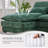 127'' Sectional Couches For Living Room,U Shaped Cloud Couch Sectionals With Console Bluetooth Speaker For Living Room-Emerald-894172051