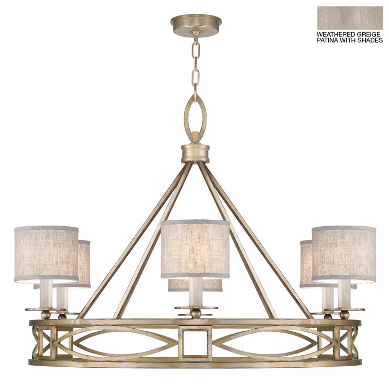 Cienfuegos 6 - Light Chandelier, Yes, 29.5" H x 39.5" W x 39.5" D, Weathered Gray Patina