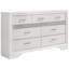 Grand 5 chambres avec caisses de rangement, garniture lisse et tiroirs à bijoux cachés glamour moderne, tête de lit rembourrée, finition blanche texturée