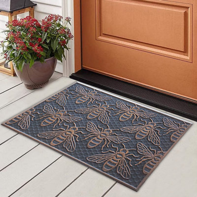 Azam Non-Slip Geometric Doormat