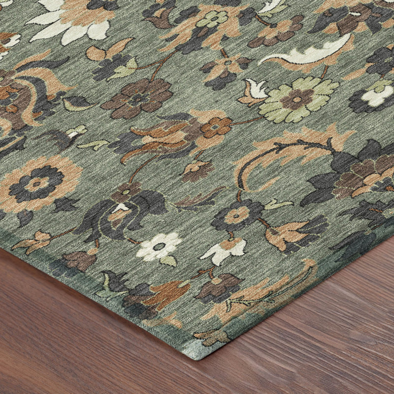 Machine Washable Indoor/Outdoor Chantille ACN2473 Global Rug, Basil, 10' x 14'