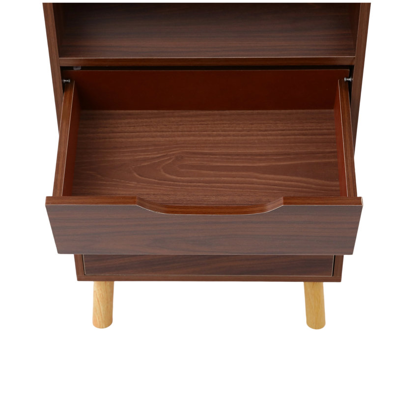 Standing Storage Shelf Freestanding Storage Rack Tall Open Bookshelf With Drawer And 4 Open Shelves For Home Office