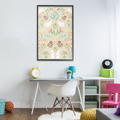 Giclée symétrique encadrée de Pâques, design par Corinne Haig