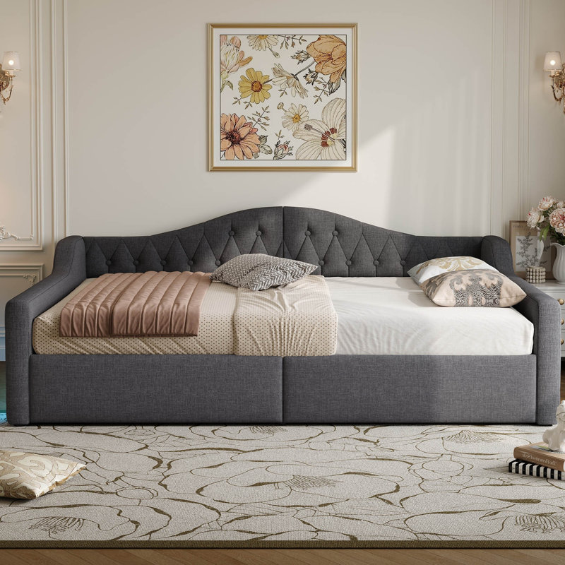 European Double (140 x 200 cm) Daybed, Gray