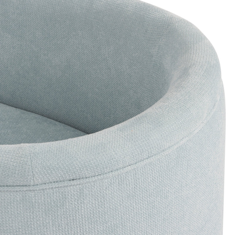Lansky Barrel Chair, Light Blue Chenille