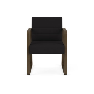 Waterfall Waiting Reception Guest Chair Sled Base Metal Frame