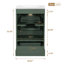 Meuble-lavabo de 20 po avec lavabo en céramique, porte à fermeture en douceur, tablette ajustable en forme de U, tiroir de compartiment et support de porte, style moderne, conception peu encombrante-121708444