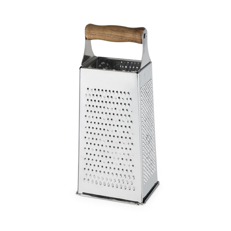 Cheese Grater with Container, Oval Stainless Steel Kitchen Grater