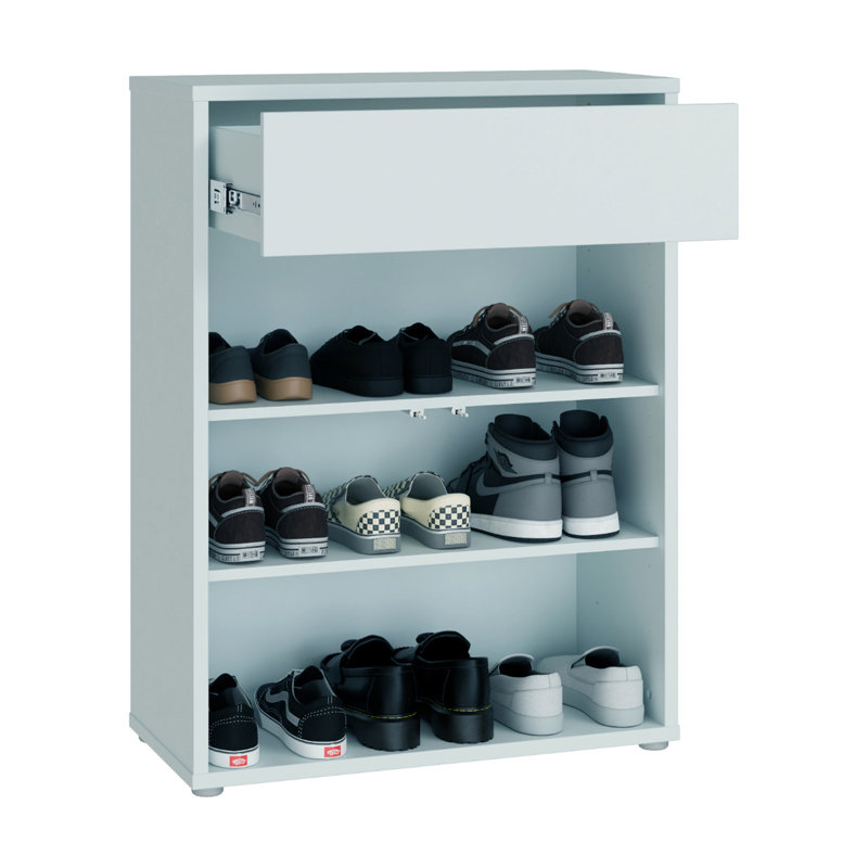Saabir 9 Pair Shoe Storage Cabinet, Light Grey