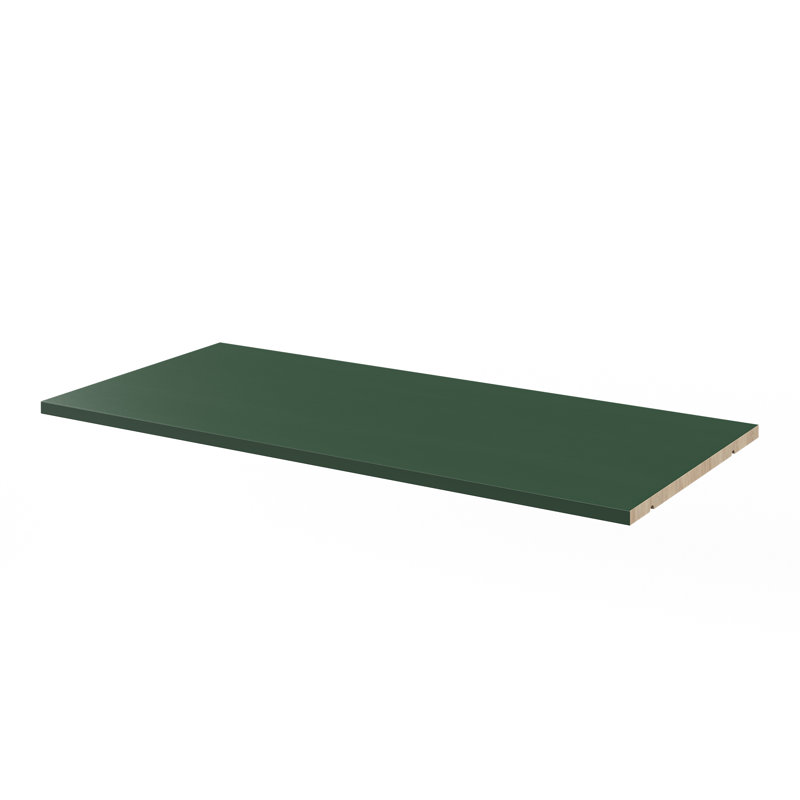 Grande tablette 100% bois massif pour garde-manger, bahuts, bibliothèques, armoires de salle de bain, Vert