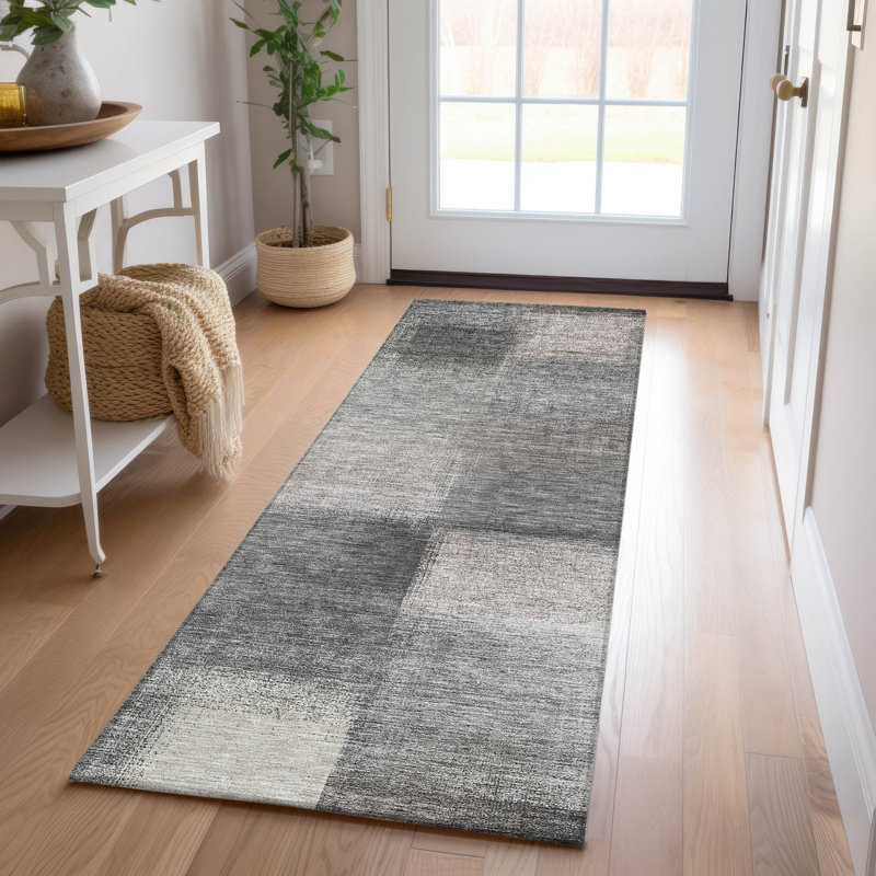 Tapis d'intérieur / extérieur antidérapant Neysa, Tapis de couloir 2 pi 3 po x 7 pi 6 po