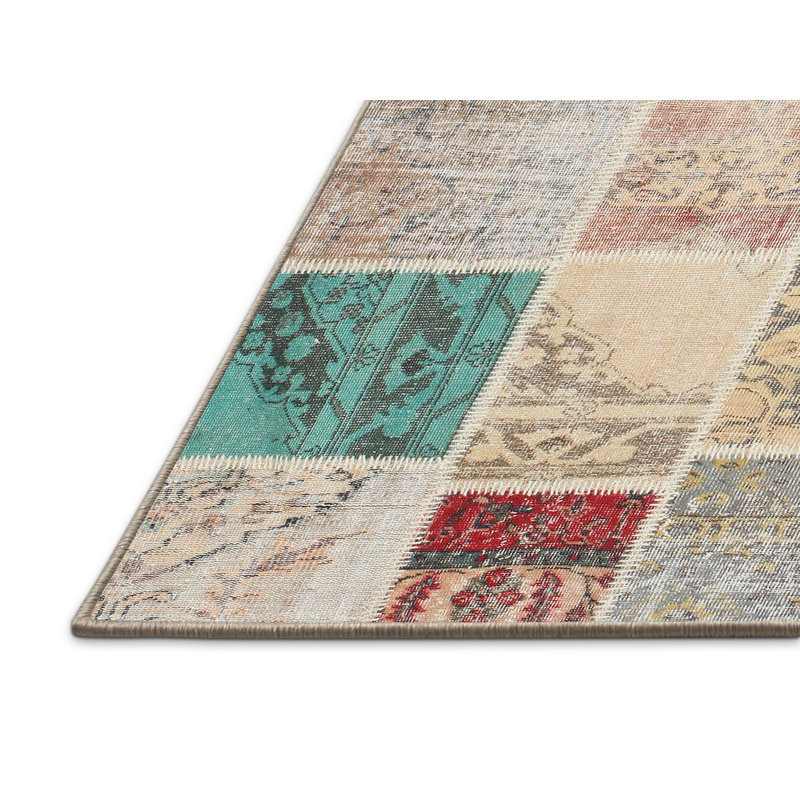 Tapis gris/beige/brun contemporain, Rectangle 3 pi x 5 pi