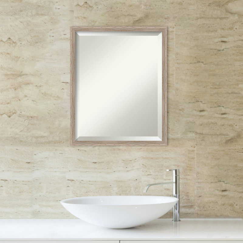 Jonesborough Flat Mirror, 21.25" x 17.25", Tan