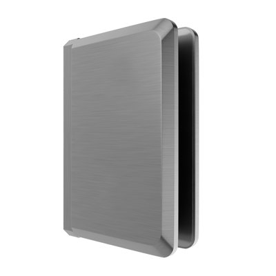 Adjustable Pivot Top Or Bottom Mount Hinge Glass To Curb Mount 3/8" and 1/2" Glass Thickness Satin Chrome Finish