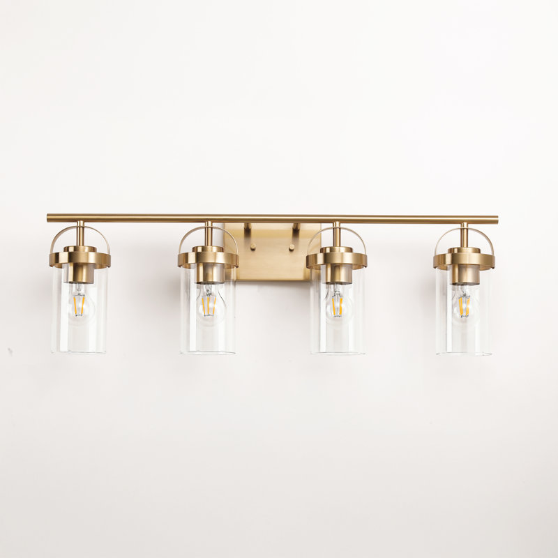 Lampe murale 4 lumières avec verre transparent, 4 lumières