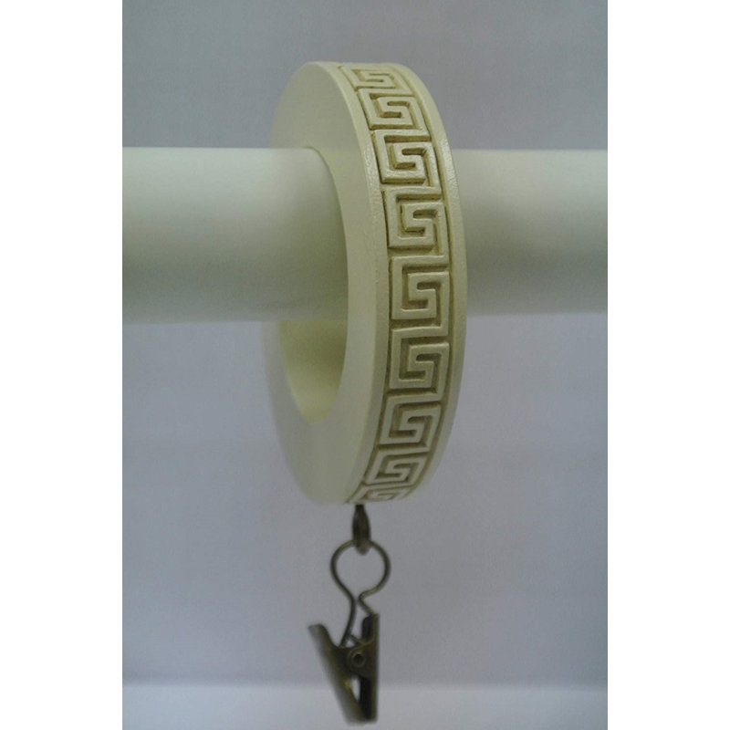 Alhan Polyresin 2.89'' Curtain Rings, Ivory