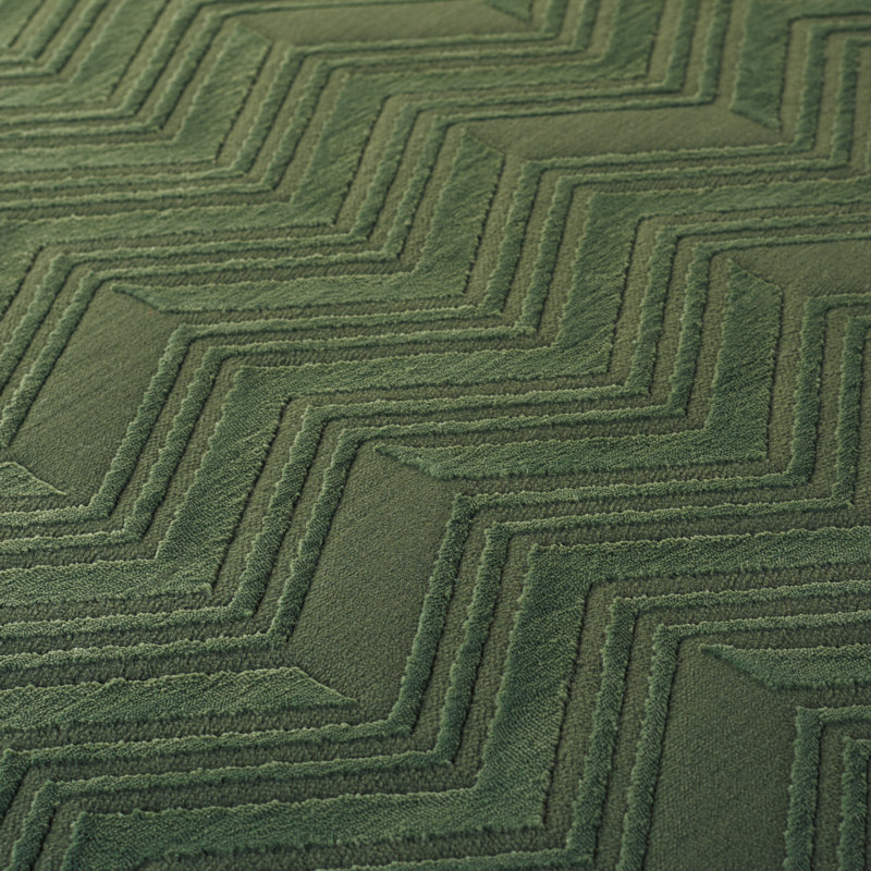 Tapis vert Lauren Ralph Lauren 1175, Rectangle 5 pi x 7 pi