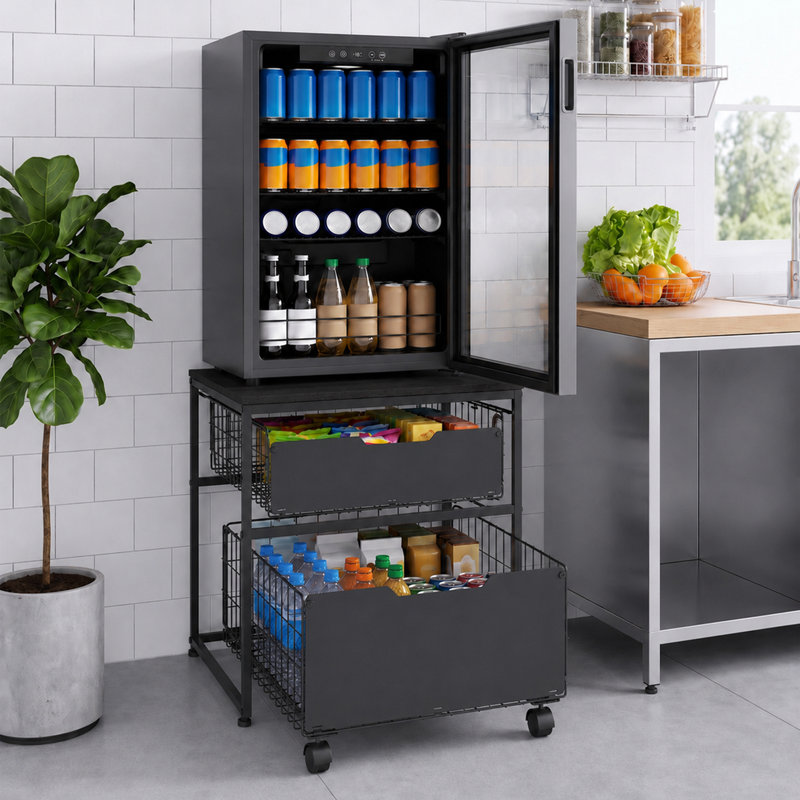 55.5 cm W Shelving Unit, Black