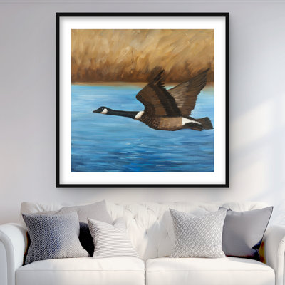 Imprimé matelassé encadré côtier Canada Goose Livingroom | Décoration
