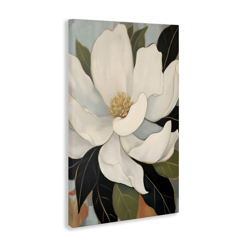 Toile ouverte avec pétales de magnolia, design Creative Studio, H 24 po x l 16 po