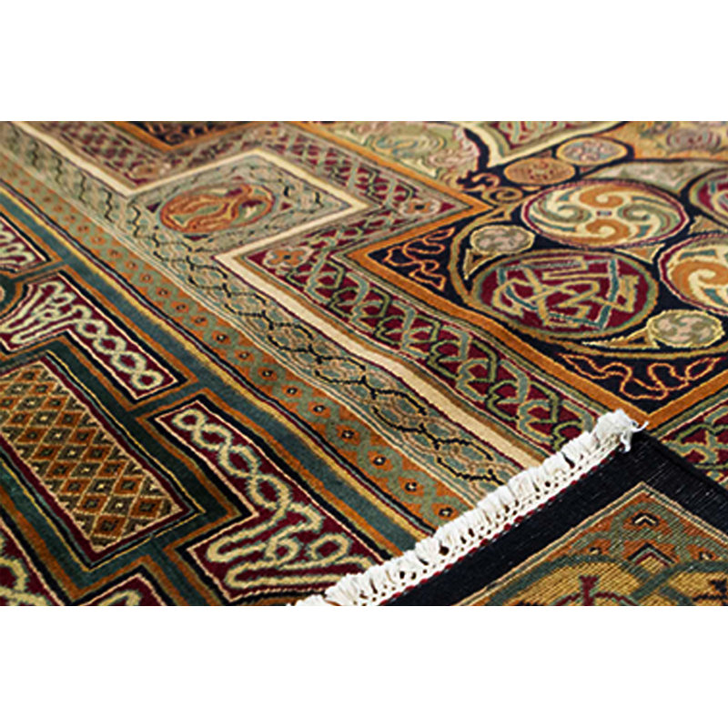 Tapis brun de haute qualité noué à la main