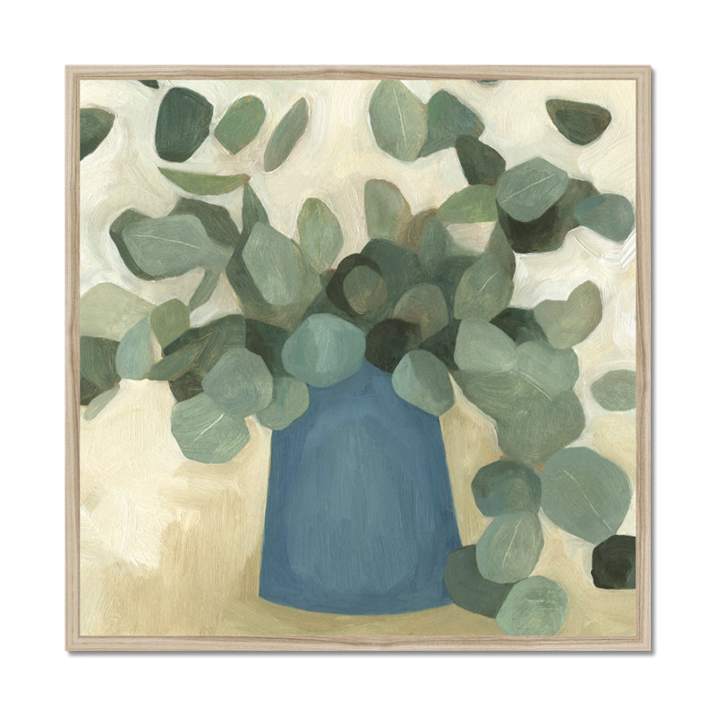 Greenery Still Life VI by Emma Scarvey - Painting, 30cm H x 30cm W, Wrapped Canvas