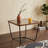 Square Coffee Table with Glass Top