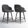 Archaimbaud Swivel Upholstered Counter Stool with Metal Frame