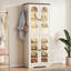 Armoire à chaussures 24 paires avec lumières DEL et tablettes réglables, armoire de rangement de 67,5 po de hauteur pour vestibule, placard, salon-173047610