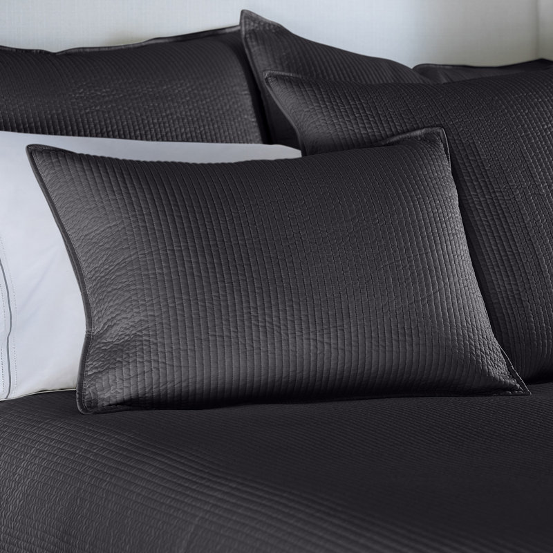 Retro Lumbar Pillow Cover & Insert, 20" x 26", Black