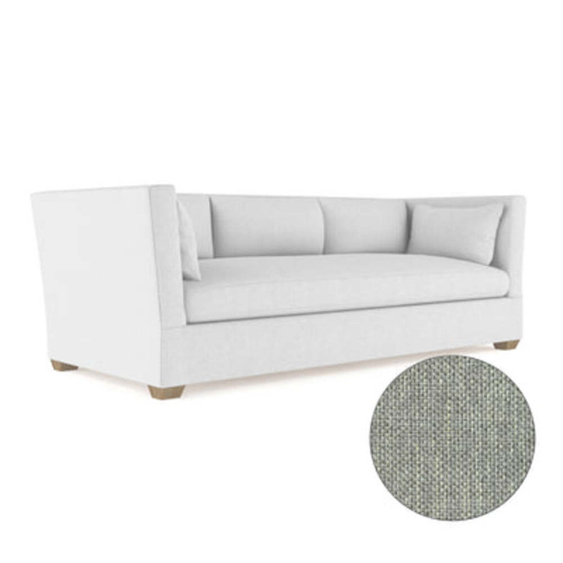 Canapé Rivington, H 31 po x l 108 po x P 37 po, Pebble Weave Linen Haze, Patiné