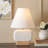 Mazelina 17 Inch Marble and Mango Wood Table Lamp