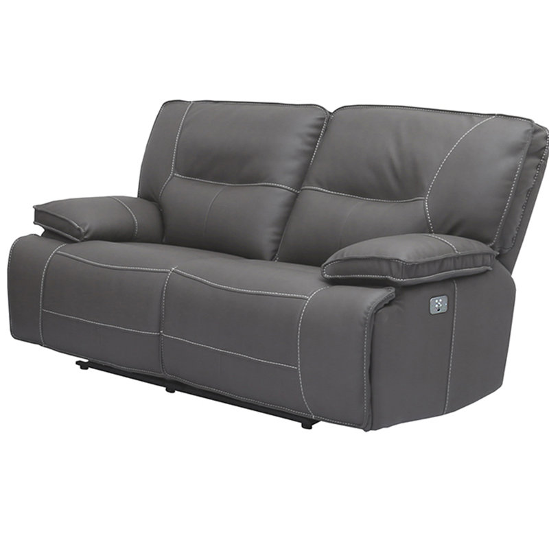 Pomona 65" Pillow Top Arm Power Reclining Loveseat, Haze