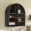 Armoire de rangement murale Modern Arch - tablette réglable, poignée en cuivre, capacité de charge de 22 lb par tablette-192028909