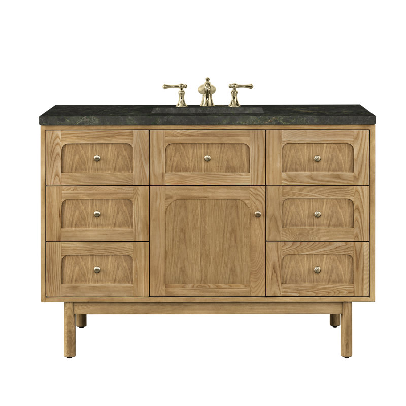 Laurent 48'' W Single Vanity, Light Natural Oak, Phantome Eclos, 8" Widespread