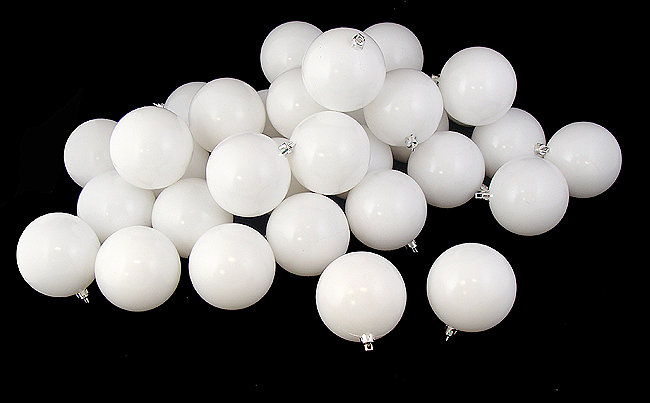 4" Shatterproof Bauble, Winter White