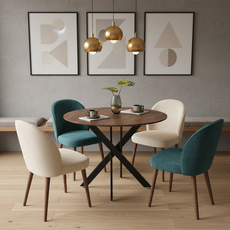 Table de salle à manger 42,1 po Mid-Century