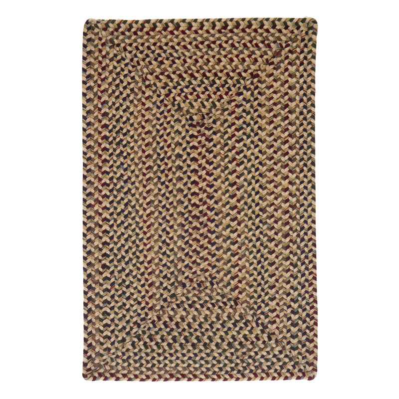 Tapis réversible en mélange de laine Nisan - rouge, Rectangle 4 pi x 7 pi